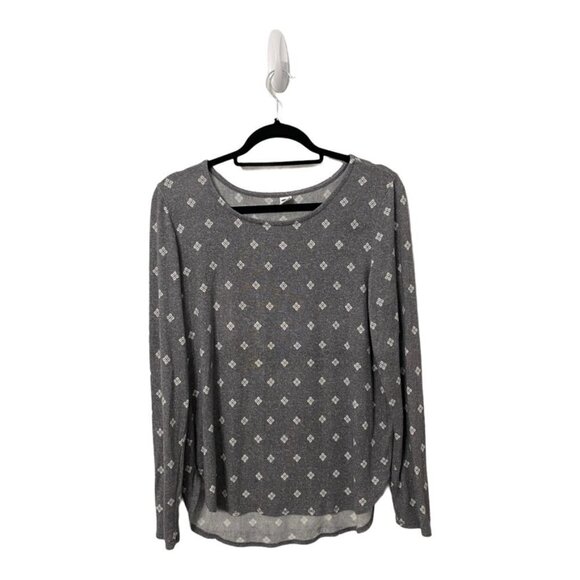 Old Navy Gray Long Sleeve T-Shirt Size Medium - Picture 1 of 4